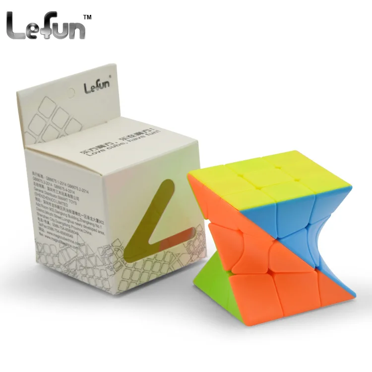 Fanxin Zcube Lefun 3x3 кручение волшебный куб цветной витой куб головоломка без наклеек Пазлы красочные Развивающие игрушки для детей - Цвет: Lefun fangge