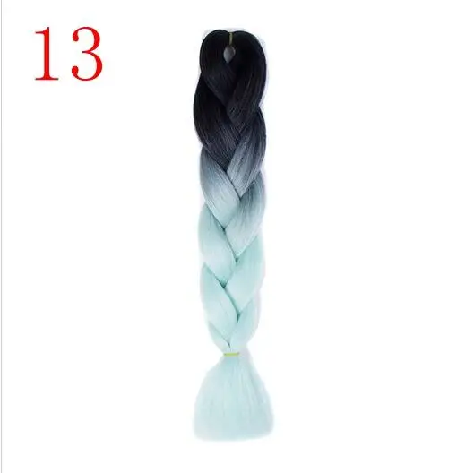 LISI HAIR Jumbo Braids Ombre long Synthetic Braiding Hair Blonde Pink Blue Grey multiple colour 100g 24 inches - Цвет: P1B/27