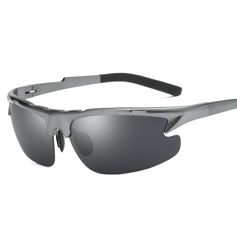 YSO солнцезащитные очки Для Мужчин Поляризованные UV400 алюминиево-магниевым рамки солнцезащитные очки для вождения очки полуоправы ретро солнцезащитные очки Аксессуары для Для мужчин 8123 - Цвет линз: Dark Gray-Black