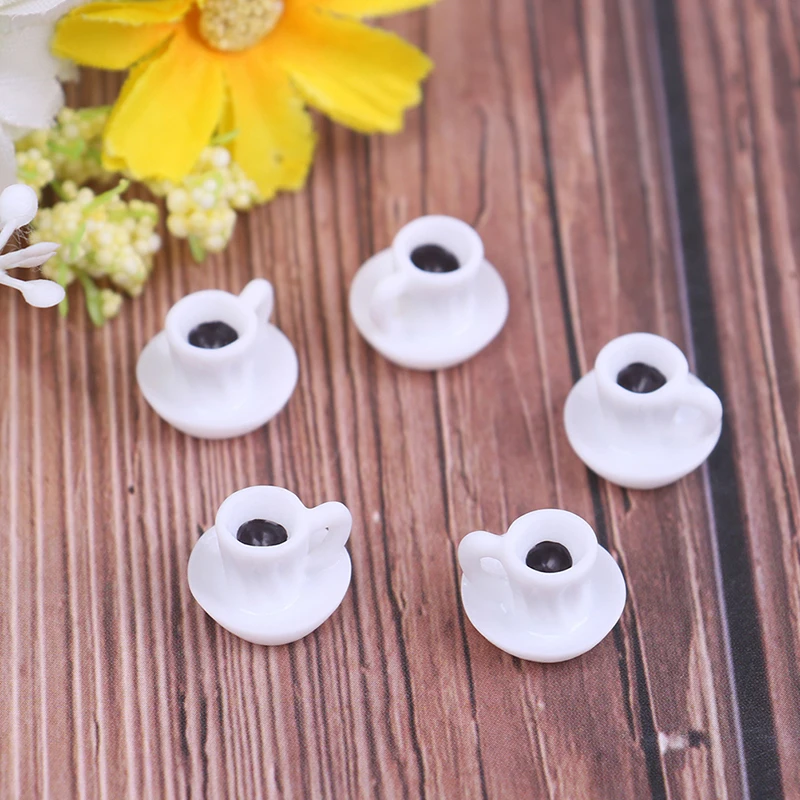 

5Pcs/lot Kitchen Dollhouse Miniature Coffee Cup Room Food Drink For Kitchen Home Tableware Decor Doll Accessories