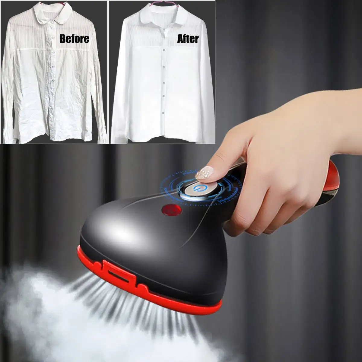 

110-240V Handheld Steamer 1500W Powerful Garment Steamer Portable Fast-Heat Steam Iron Ironing Machine for Home Travel
