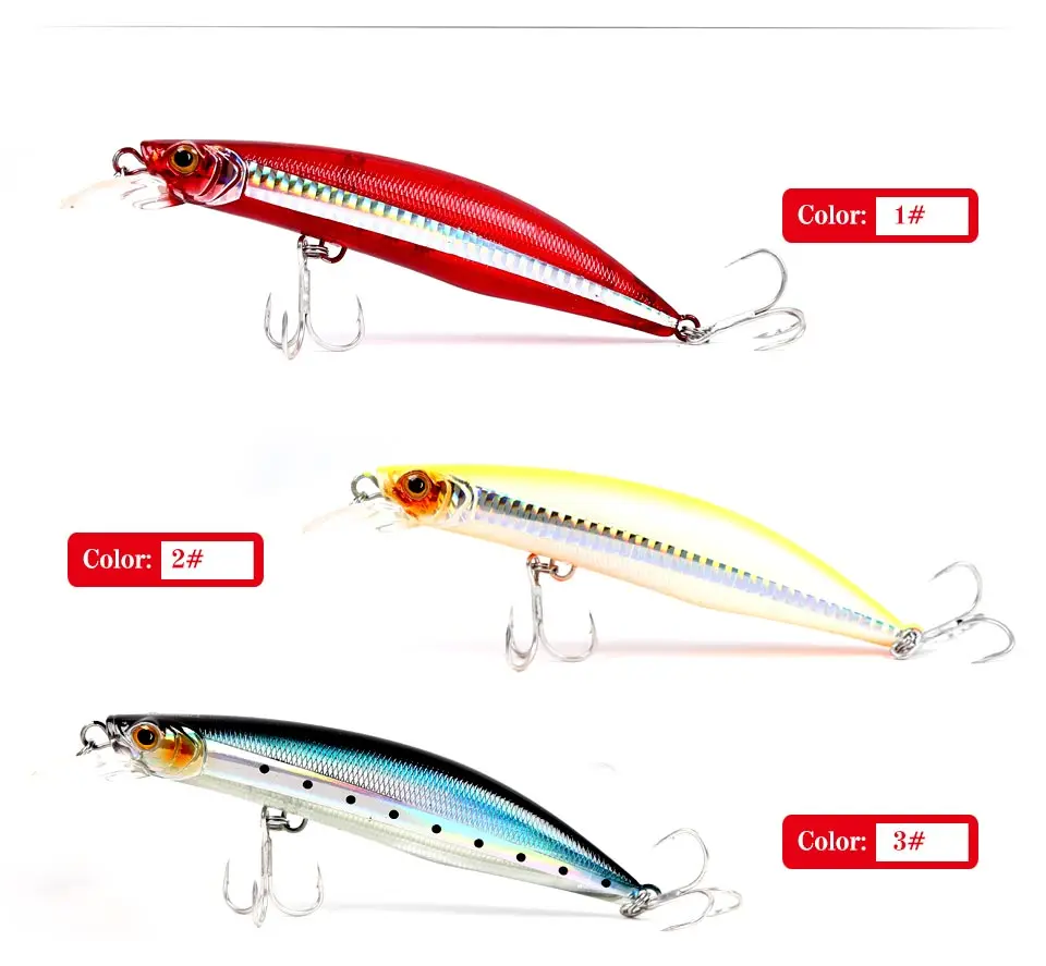 Kingdom fishing lure minnow floating 100mm 20.7g,120mm 30g fishing wobblers lifelike fishing lure Artificial Bait model 5501 (5)
