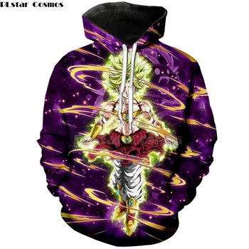 

Anime Cartoon hoodie seven dragon ball Z Super Broly borli shirt pocket hooded sweatshirt men and women new hoodies Harajuku-1