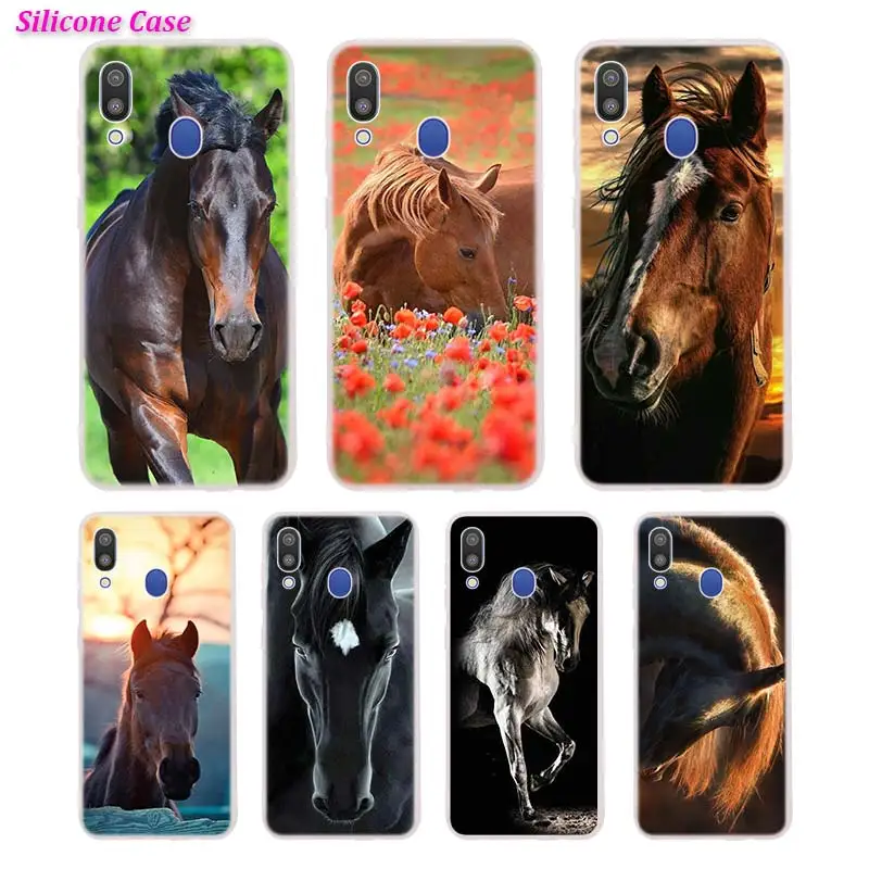 

Silicone Phone Case Beautiful Horses Running Printing for Samsung Galaxy A70 A50 A40 A30 Cases Cover