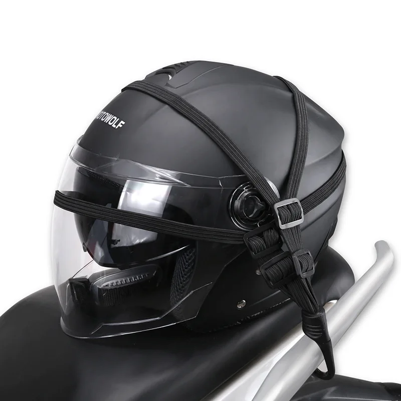 60cm Motorcycle Accessories Seat Belt Strength Retractable Helmet Luggage Elastic Rope Strap With 2 Hooks