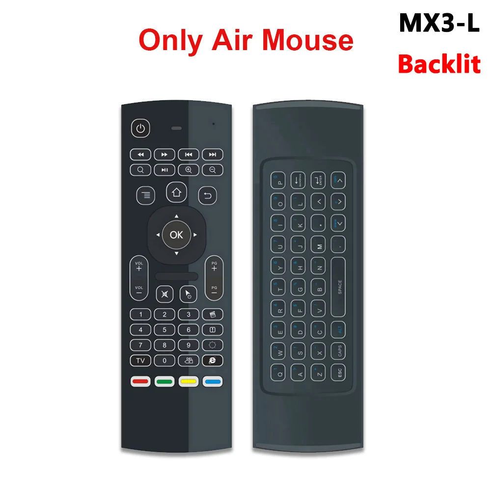 T96 MARS Android 7.1 TV BOX 2GB RAM 16GB ROM Amlogic S905W 2.4G WiFi Bluetooth Media Player 4K HD Smart Set Top Box vs X96 mini - Цвет: only MX3-L air mouse