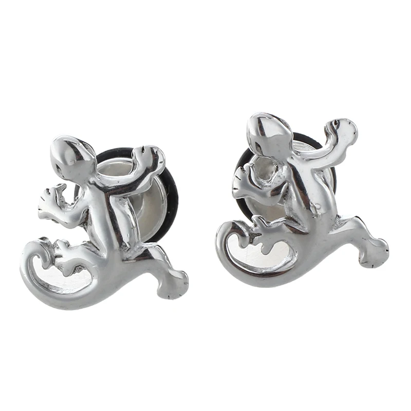 

Pair Men's Gecko Stainless Steel Stud Earrings 0.43" HOT