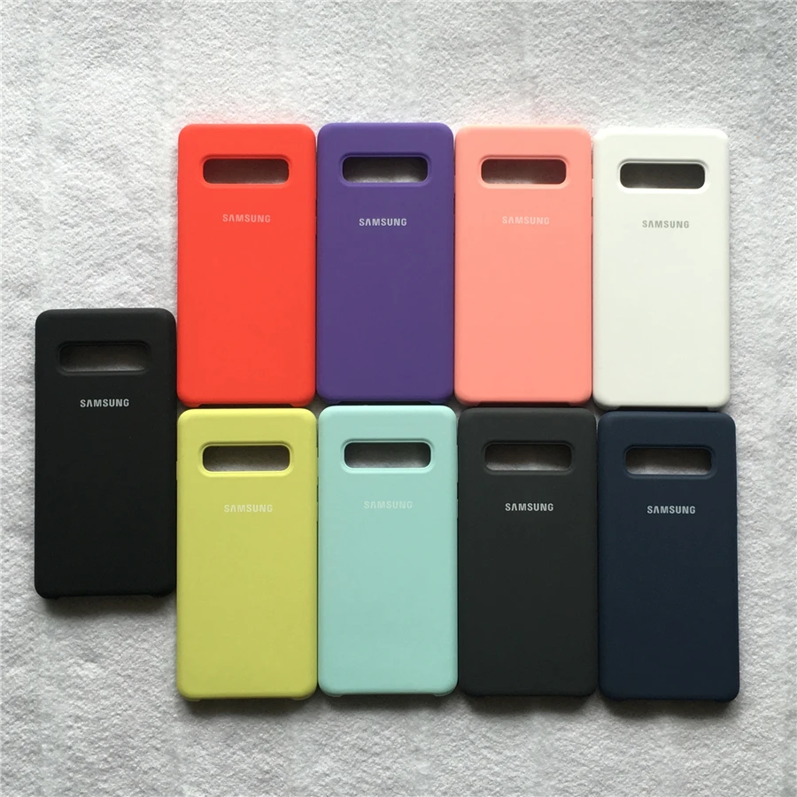 Силиконовый чехол для Samsung S10 Plus шелковистая мягкая на ощупь отделка жидкий