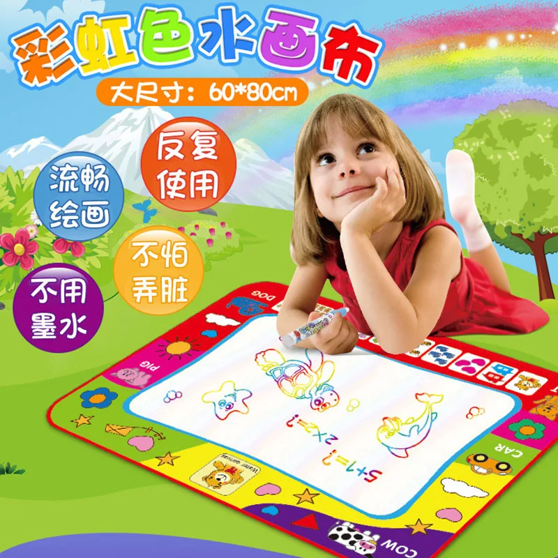 

Cloth Drawing Water Doodle Mat Paint Children's Puzzle Education Toy Magical Water Canvas Writing Blanket Graffiti Bag Kids Toys