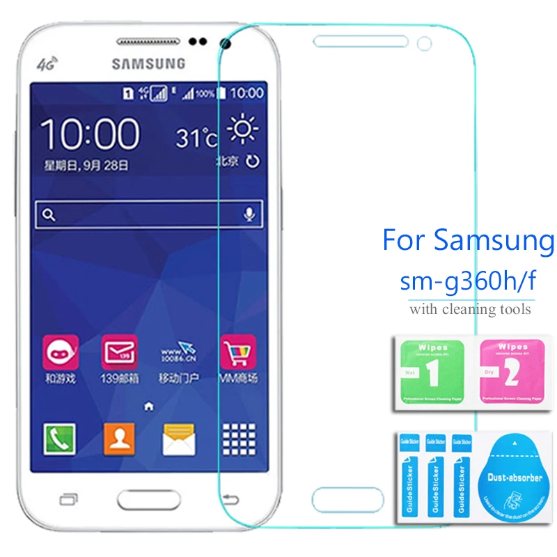 2 шт Для Samsung GALAXY Core Prime Закаленное стекло протектор экрана 5 9h защитная пленка на