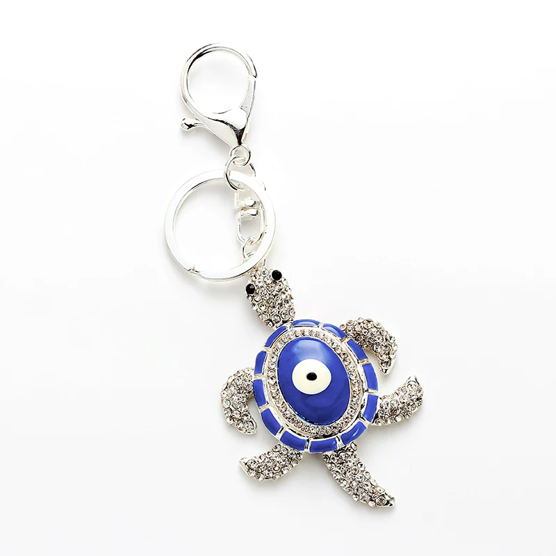 

Lucky Eye Turtle Keychain Evil Eye Crystal Pendent Key Chain Alloy Lobster Clasps Car Key Chain Men Women Fashion Jewelry EY4715