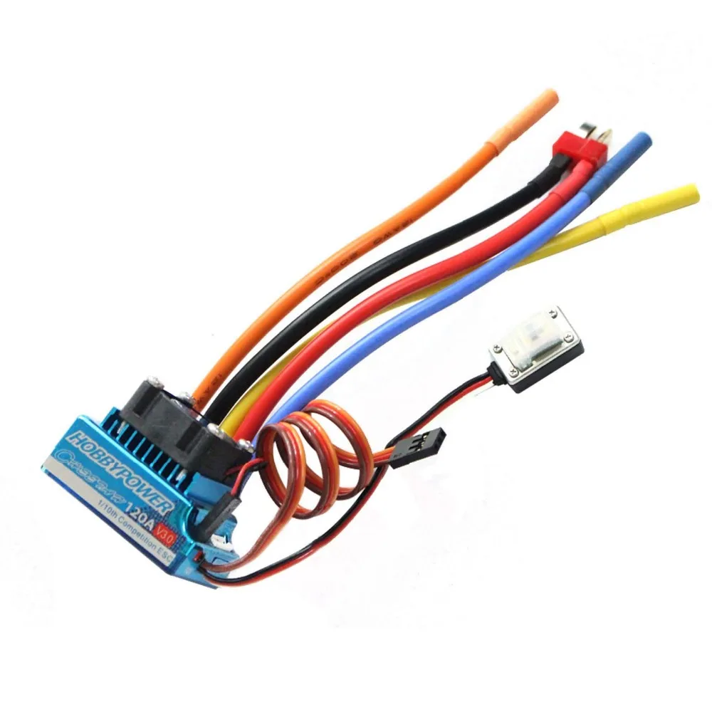 

Hobbypower 120A V3.0 Sensored Brushless Speed Controller ESC for 1/8 1/10 RC Sport Car Buggy Rock Crawler
