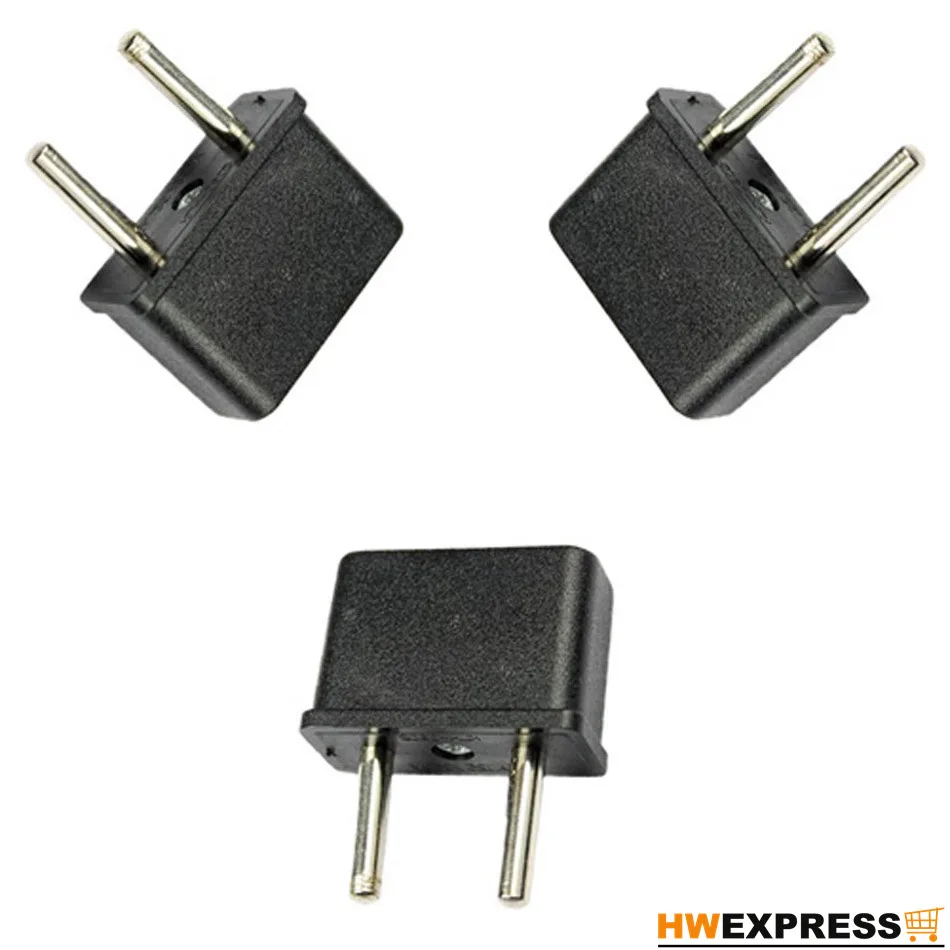 

3 PCS Plug Adapter for American to European Outlet-Set of 3 USA EUROPE ASIA ROUND