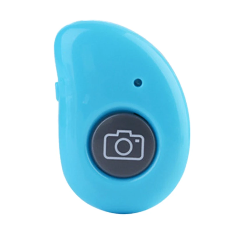 1 шт. кнопка дистанционного управления Bluetooth беспроводной пульт управления Лер Автоспуск затвора для селфи палка монопод - Цвет: Синий