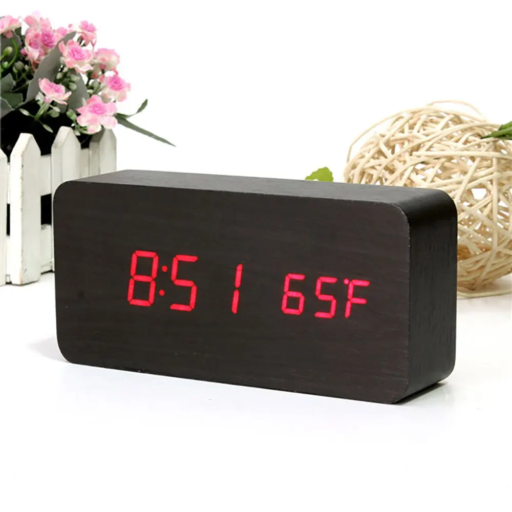 Настольные часы с температурой. Настольные часы led Wooden Clock электронные. VST светодиодный цифровой будильник. Электронные часы VST 862s. Электронные настольные часы-будильник led Wooden Alarm Clock.