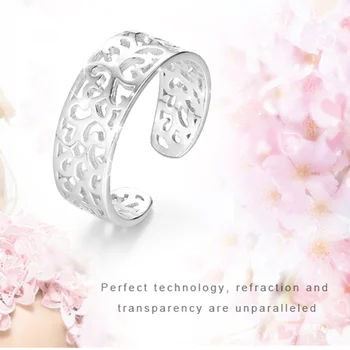 

925 silver mesh adjustable ring 2019 new gift