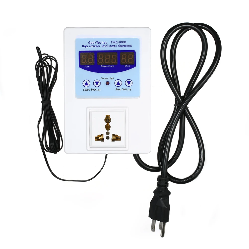 

AC110-240V 10A LED Thermoregulator Wired Temperature Controller Thermostat Heating Control Switch with Sensor TMC-1000/2000