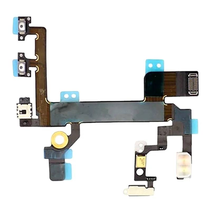 

100% New FOR iPhone 5S Power On Off Volume Lock Switch Mute Button Sensor Flex Cable Replacement