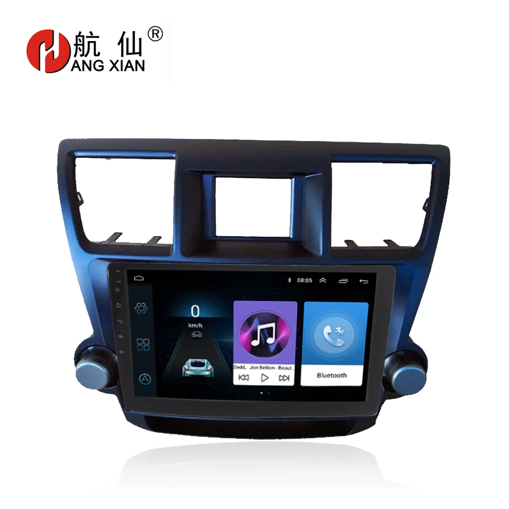 

HANG XIAN 10" Quadcore Android 8.1 Car radio for Toyota Highlander Kluger 2008-2012 car dvd player GPS navigation car stereo
