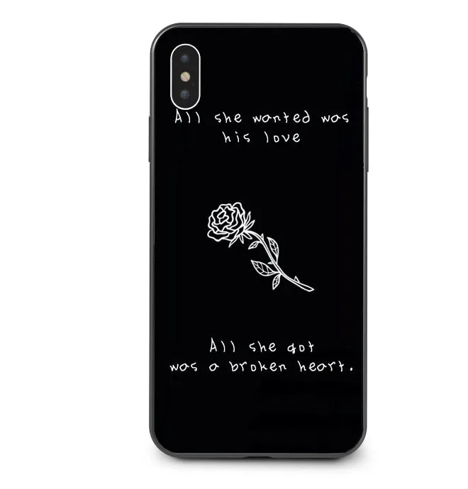 Xxxtentacion Lil Peep cry Baby rose bad vibes forever TPU чехлы для телефонов для iPhone X 5 5S SE 6 6s Plus 7 8 Plus XS XR XS MAX - Цвет: TPU