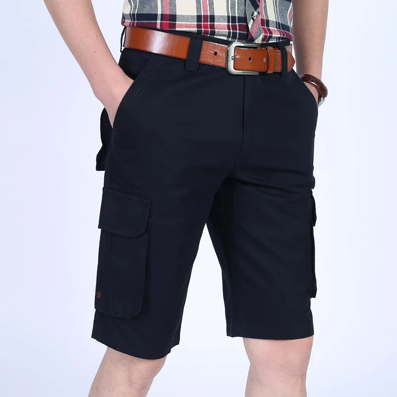 Летние мужские шорты Карго в стиле милитари, хлопковые шорты до колен для охоты на открытом воздухе, походные шорты для мужчин