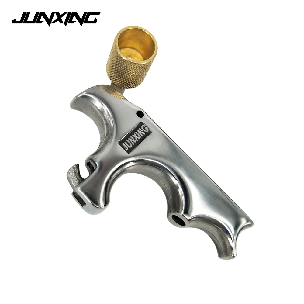 3 Fingers Stainless Steel Compound Bow Release Aid Wrist ClampType Release Aid Grip for Compound