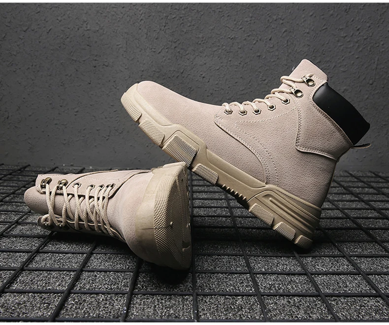 Men's Casual Shoes Motorcycle Boot Winter Tactical Ankle Boots Men Pig Leather Military Boots Men Desert Winter Combat Boot New (13)
