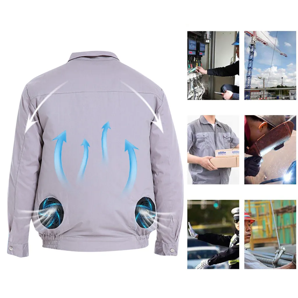 

Summer Air Conditioning Wind Hiking Jacket Workwear Equipped Cooling Jacket Fan Summer Outdoor Air-Conditioned Clothes#4