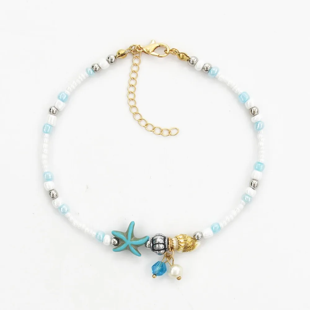 2018 Summer Beach Boho Cute Anklets Acrylic Beads Jewelry Making Anklet