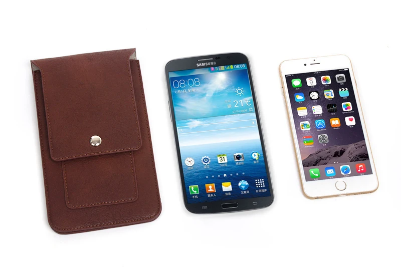 Для iPhone XS Max универсальная поясная сумка чехол Ретро флип двойной кошелек, кожаный чехол для samsung S10 Plus huawei чехол для телефона