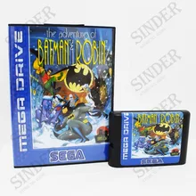 Игра "Приключения Бэтмена и Робина" в штучной упаковке версия 16 бит MD карточная игра для sega Mega Drive и Genesis