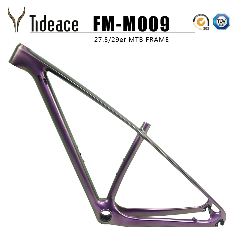 2019 29er Tideace Carbon Fiber Mountain Bicycle Frames OEM PF30 MTB Bike Frames 