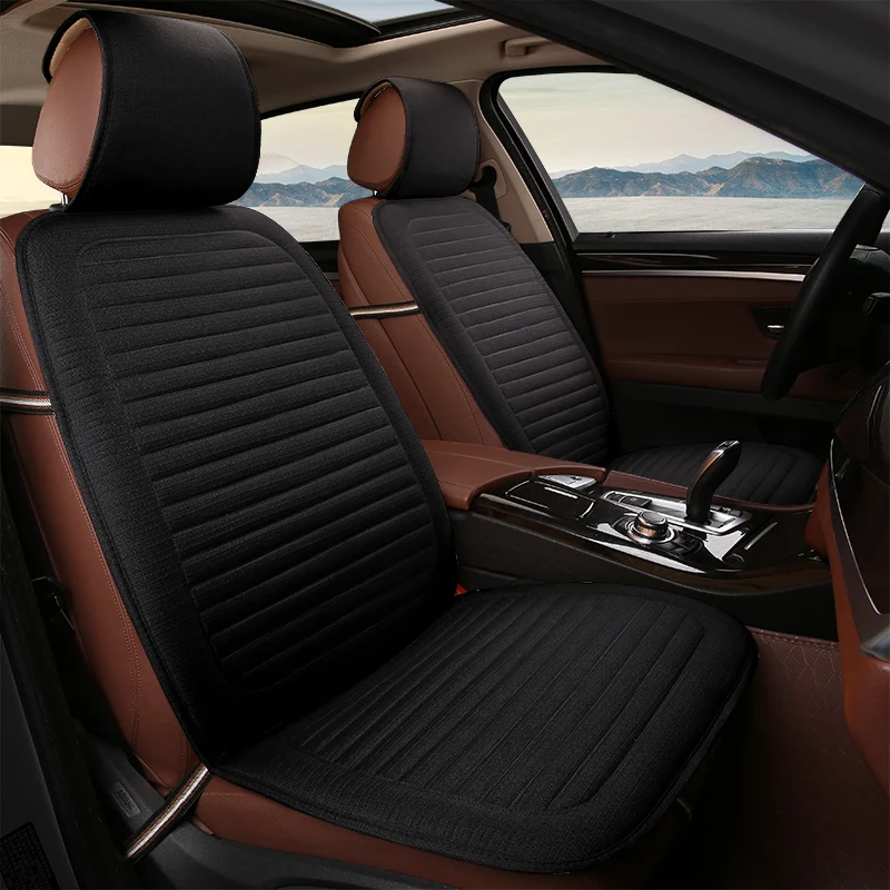 

Car Seats Covers Universal Fit flax cushion For Auto Passat Fabia Touareg Beetle Seat Protector Car Seat Cushion Cover Car Styli