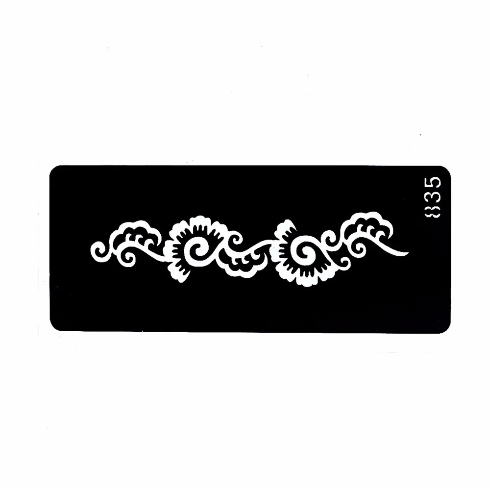 5 Pieces Small Henna Tattoo Stencil Leg Body Art Paint Tribal Totem Design Unisex Paste Drawing Mehndi Tattoo Template Number#01 (1)
