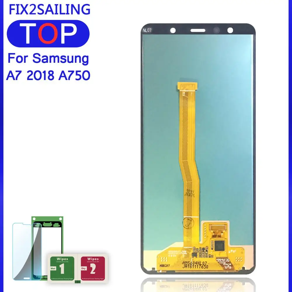 ЖК-дисплей 6 0 дюйма для Samsung Galaxy A7 2018 SM-A750F A750F A750 с сенсорным экраном и дигитайзером