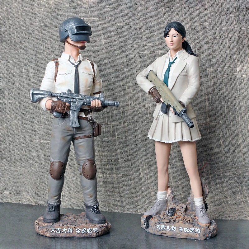 

4 models Player Unknown s Battle Grounds PUBG Model Doll PVC 30cm Game Figurine Action Figure Toys