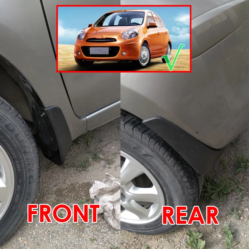 Брызговики передние и задние для Nissan Micra / March K13 2010 2011 2012 2013|car mud flaps|mud flapssplash guard |