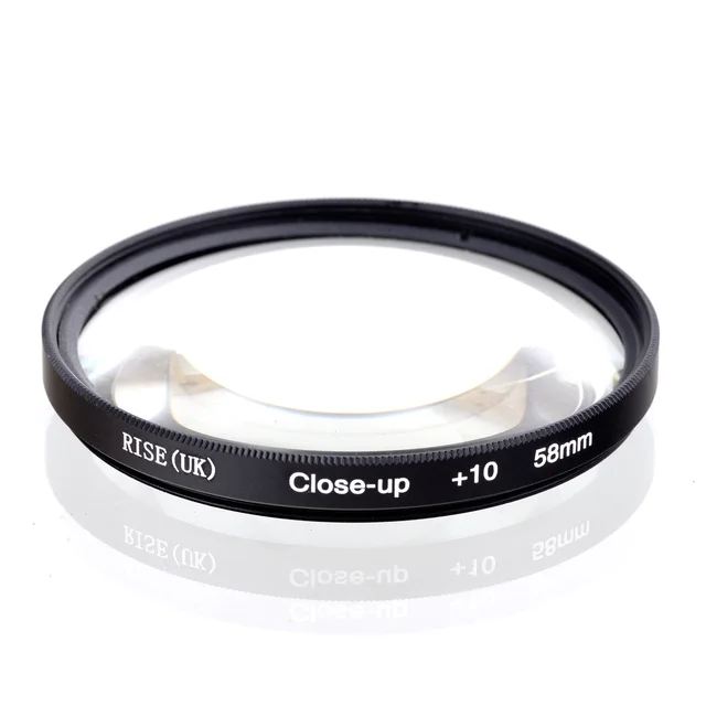 RISE (İngiltere) 58mm makro yakın çekim + 10 yakın filtre tüm DSLR dijital fotoğraf makineleri 58MM LENS