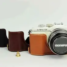 Из натуральной кожи Половина Камера нижней части корпуса для Olympus E-PL8 EPL8 E-PL7 EPL7