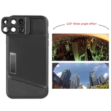 Для iPhone X комплект объективов для сотового телефона широкоугольный телеобъектив макро зум объектив с ТПУ защитный чехол для телефона