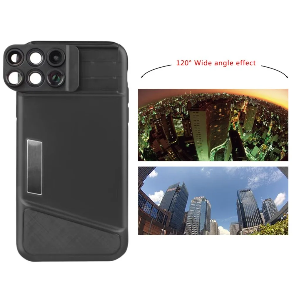 

for iPhone X Cell Phone Camera Lens Kit Wide-angle Telephoto Macro Zoom Lens with TPU Protective Phone Case