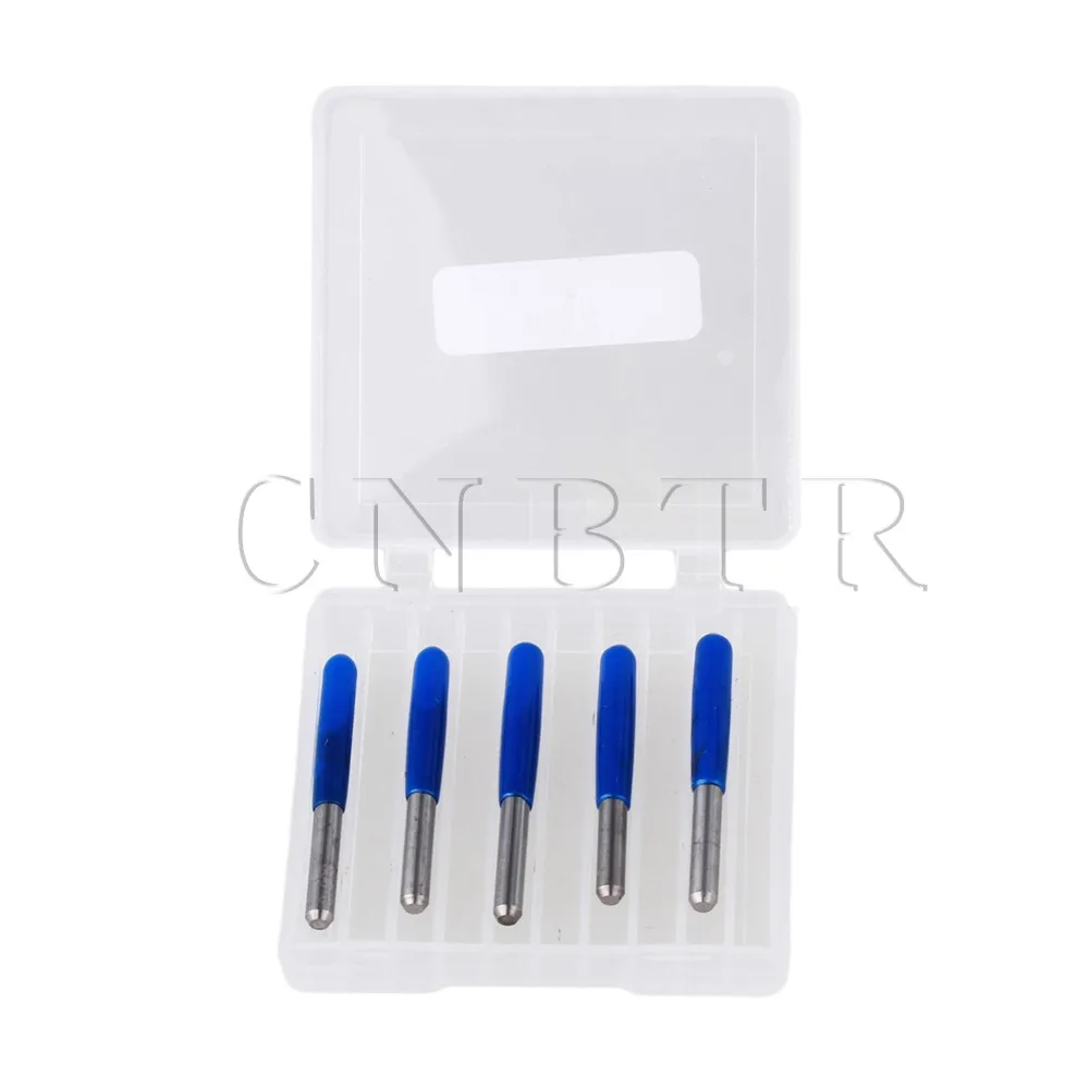 

CNBTR 5x Carbide Steel 60 Degree 6mm CNC Router Triangular Pyramid Engraving Bits