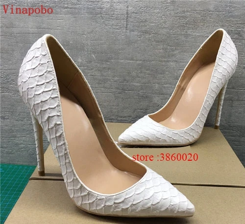 Keshangjia-brand-fashion-new-pointed-white-high-heeled-exquisite-snake-pattern-shoes-12cm-high-heel-ladies (1)