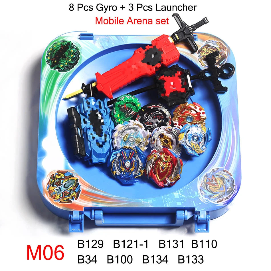 Комбинированный мобильный бейблейд, Арена Burst набор игрушек Beyblades Арена Bayblade Metal Fusion 4D с пусковой Спиннеры - Цвет: M06