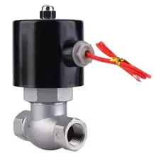 Электрический магнитный клапан из нержавеющей стали двусторонний нормально Соленоидный клапан для паровой воды