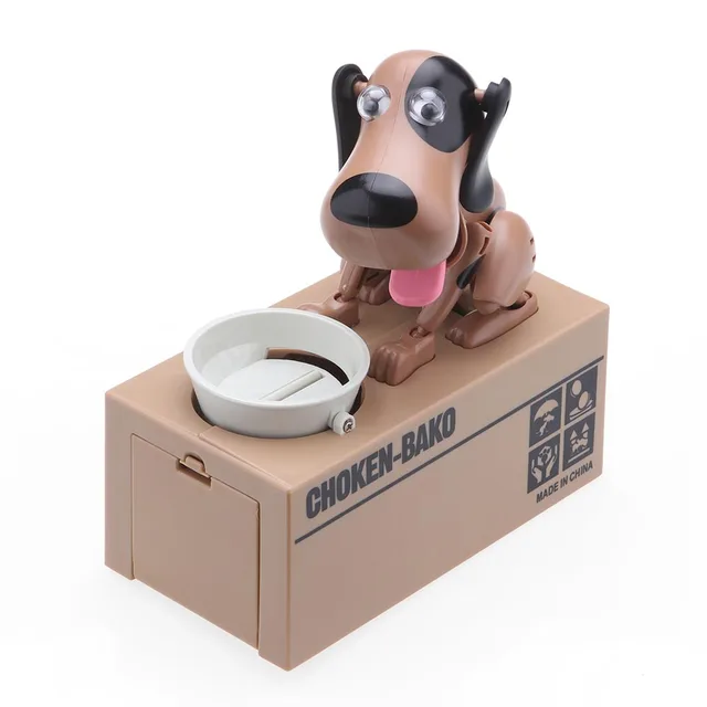 ABEDOE 1 Piece Mechanical Cute Dog Money Box Money Bank Automatic Stole