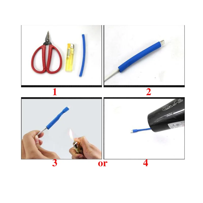 10cm Cable Protector Heat Shrink Tube Organizer Cord Management Cover For Android iPhone 5, 5s, 6, 6s, 7, 7p, 8, 8p, XS, Earphone MP3 USB Mallzona