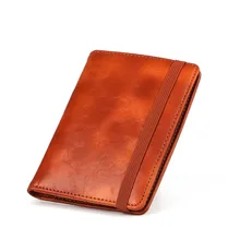 Funda para pasaporte de cuero PU con RFID Vintage, fundas para pasaporte, cartera, funda para documentos de viaje, funda marrón para pasaporte