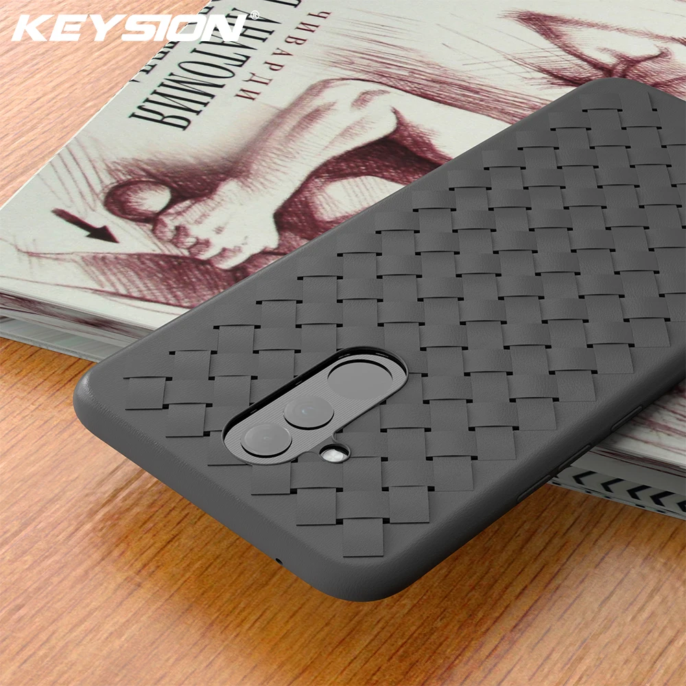 KEYSION супер мягкий чехол для телефона Huawei Mate 20 Lite роскошный сетчатый ткацкий