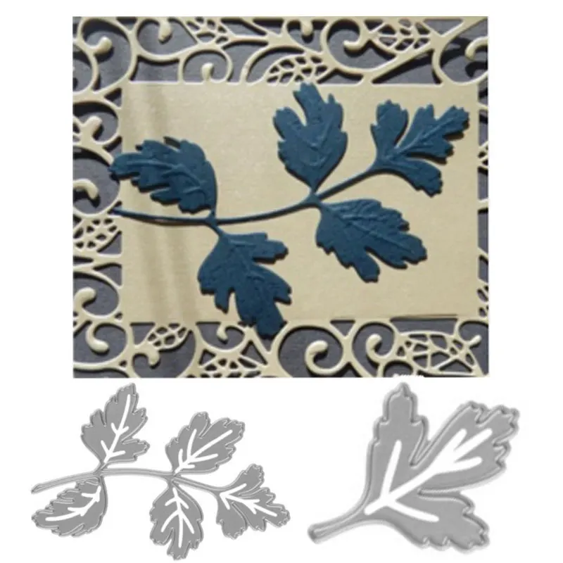 2pcs Cutting Dies DIY for Scrapbooking Die Cut Leaf Leaves Photo Album Embossing Stamp DIY Paper